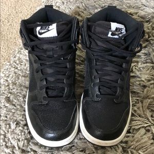 Black Nike dunks HIGH TOPS